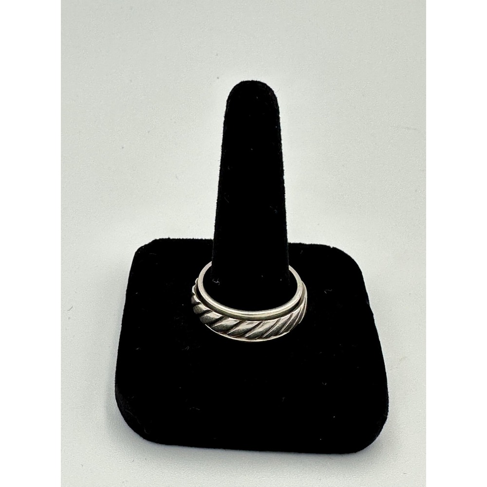 Sterling Silver Spinner Worry Ring DGS 925 Turkey Size 10.5 Cable Band